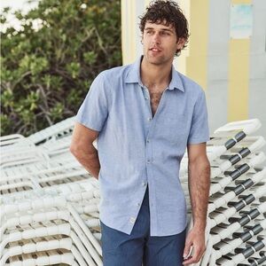 NWT Marine Layer Better-Than-Linen Short Sleeve Shirt Size Large NWT